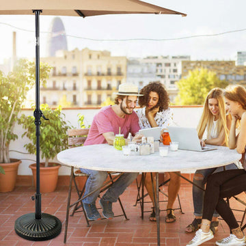 31.5 ポンド アンティークブロンズ屋外パティオ傘ベース